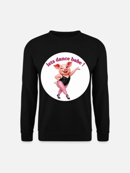 Dansons Babe Cochon Danse Figure - Sweat-shirt Unisexe - noir