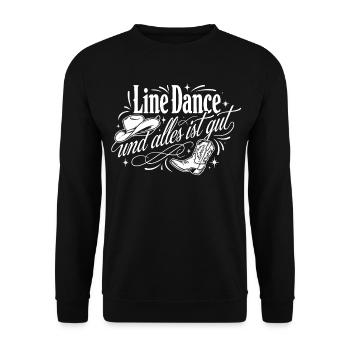 Country Line Dance - Unisex Pullover - Schwarz - Vorne - Alina (178cm) & Michal (187cm)