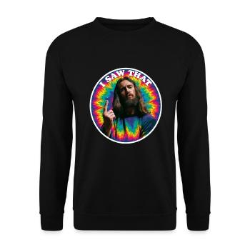 J’ai vu ce moment tie-dye - Sweat-shirt Unisexe - noir - Devant - Alina (178cm) & Michal (187cm)