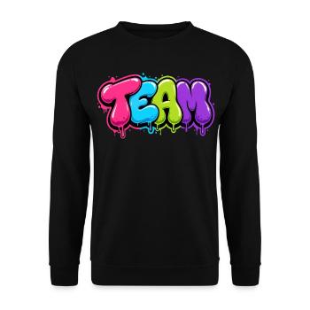 Team - Unisex Pullover - Schwarz - Vorne - Alina (178cm) & Michal (187cm)