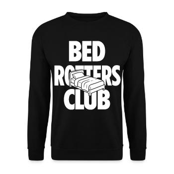 Bed Rotters Club - Unisex Pullover - Schwarz - Vorne - Alina (178cm) & Michal (187cm)
