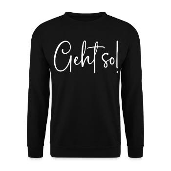 Geht so - Unisex Pullover - Schwarz - Vorne - Alina (178cm) & Michal (187cm)