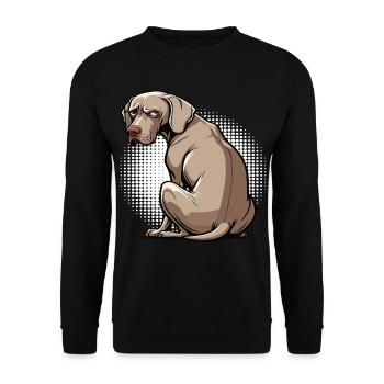 Propriétaire de Weimaraner Passionné de Weimaraner - Sweat-shirt Unisexe - noir - Devant - Alina (178cm) & Michal (187cm)