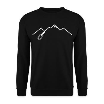 Escalade des montagnes Carabiner - Sweat-shirt Unisexe - noir - Devant - Alina (178cm) & Michal (187cm)