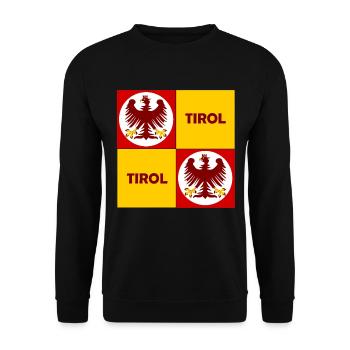 Tirol Quadrat Emblem Muster - Unisex Pullover - Schwarz - Vorne - Alina (178cm) & Michal (187cm)