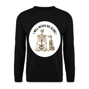 Never Die Alone – Skeleton Duo - Sweat-shirt Unisexe - noir - Devant - Alina (178cm) & Michal (187cm)
