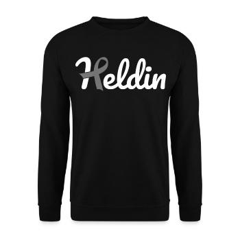 Heldin Krebs - Unisex Pullover - Schwarz - Vorne - Alina (178cm) & Michal (187cm)