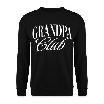 Grandpa Club - Unisex Pullover - Schwarz - Vorne - Alina (178cm) & Michal (187cm)