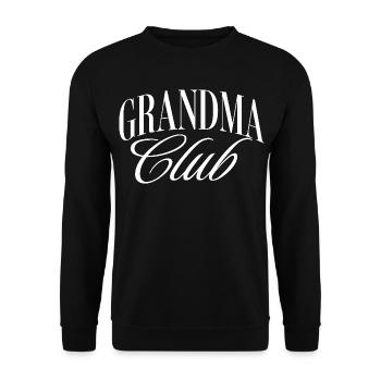 Grandma Club - Unisex Pullover - Schwarz - Vorne - Alina (178cm) & Michal (187cm)