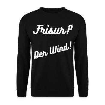 Heimatliebe Nord/hairstyle? - Unisex Sweatshirt - black - Front - Alina (178cm) & Michal (187cm)