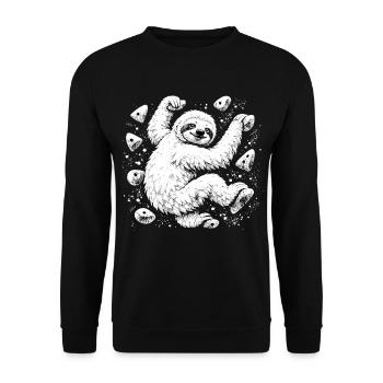Bloc paresseux – Plein de craie - Sweat-shirt Unisexe - noir - Devant - Alina (178cm) & Michal (187cm)