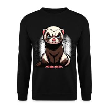 ferret ferret holder ferret owner - Unisex Sweatshirt - black - Front - Alina (178cm) & Michal (187cm)