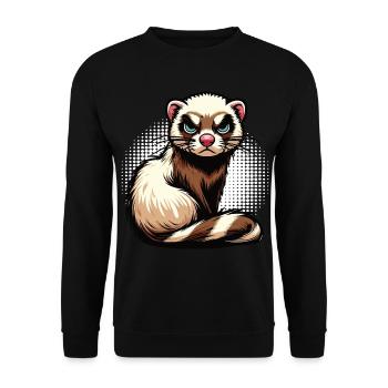 ferret ferret holder ferret owner - Unisex Sweatshirt - black - Front - Alina (178cm) & Michal (187cm)