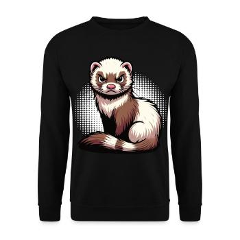 ferret ferret holder ferret owner - Unisex Sweatshirt - black - Front - Alina (178cm) & Michal (187cm)