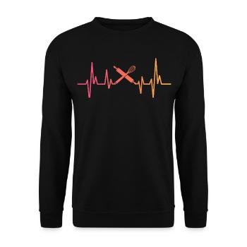 Bakery Sunset Heartbeat Baker - Unisex Sweatshirt - black - Front - Alina (178cm) & Michal (187cm)