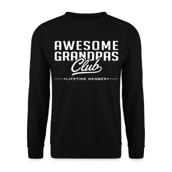 Best Grandpa Club - Unisex Sweatshirt - black - Front - Alina (178cm) & Michal (187cm)