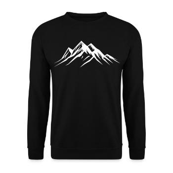 Mountains Hiking Climbing - Unisex Sweatshirt - black - Front - Alina (178cm) & Michal (187cm)