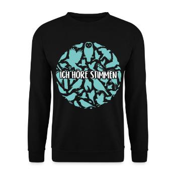 Birdwatching - Unisex Pullover - Schwarz - Vorne - Alina (178cm) & Michal (187cm)