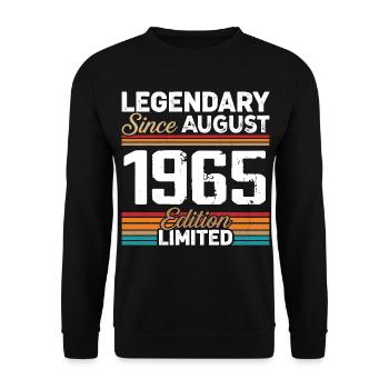 Legendary Since August 1965 Vintage Retro - Unisex Sweatshirt - black - Front - Alina (178cm) & Michal (187cm)