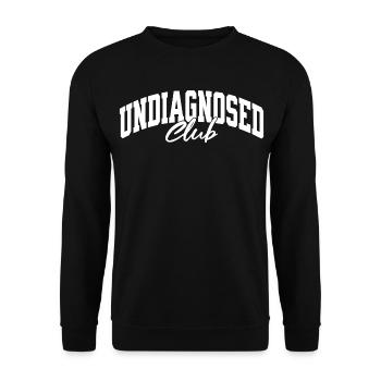 Undiagnosed Club - Unisex Pullover - Schwarz - Vorne - Alina (178cm) & Michal (187cm)