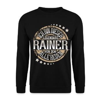 Rainer - Unisex Pullover - Schwarz - Vorne - Alina (178cm) & Michal (187cm)