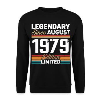 Legendary Since August 1979 Vintage Retro - Unisex Sweatshirt - black - Front - Alina (178cm) & Michal (187cm)