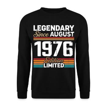 Légendaire Depuis Août 1976 Vintage Rétro - Sweat-shirt Unisexe - noir - Devant - Alina (178cm) & Michal (187cm)
