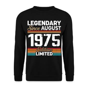 Légendaire Depuis Août 1975 Vintage Rétro - Sweat-shirt Unisexe - noir - Devant - Alina (178cm) & Michal (187cm)