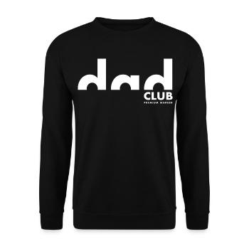 Dad Club Premium Member | Vater | Vatertag - Unisex Pullover - Schwarz - Vorne - Alina (178cm) & Michal (187cm)