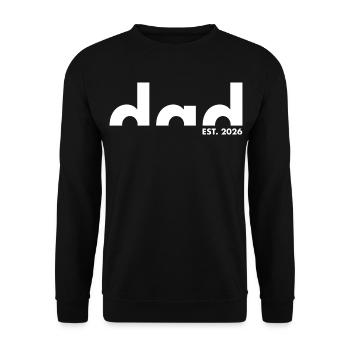 Dad Est. 2026 | Vater | Vatertag - Unisex Pullover - Schwarz - Vorne - Alina (178cm) & Michal (187cm)