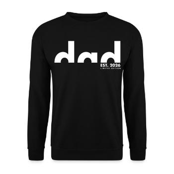 Dad Est. 2026 Limited edition | Vater | Vatertag - Unisex Pullover - Schwarz - Vorne - Alina (178cm) & Michal (187cm)