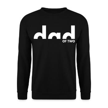 Dad of two | Vater | Vatertag - Unisex Pullover - Schwarz - Vorne - Alina (178cm) & Michal (187cm)