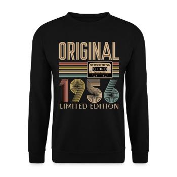 70. Geburtstag, 70 Jahre - Unisex Pullover - Schwarz - Vorne - Alina (178cm) & Michal (187cm)