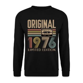 50. Geburtstag, 50 Jahre - Unisex Pullover - Schwarz - Vorne - Alina (178cm) & Michal (187cm)