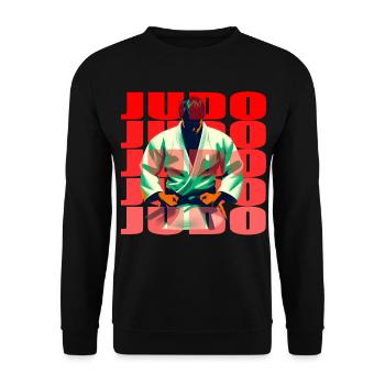 Judo - Unisex Pullover - Schwarz - Vorne - Alina (178cm) & Michal (187cm)
