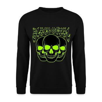 Neon Skull Trio Black Metal - Unisex Sweatshirt - black - Front - Alina (178cm) & Michal (187cm)