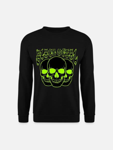 Neon Skull Trio Black Metal - Unisex Sweatshirt - black