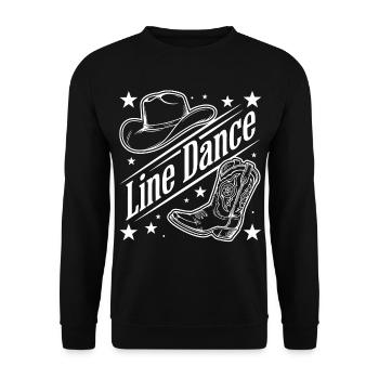 Line Dance Western - Unisex Sweatshirt - black - Front - Alina (178cm) & Michal (187cm)