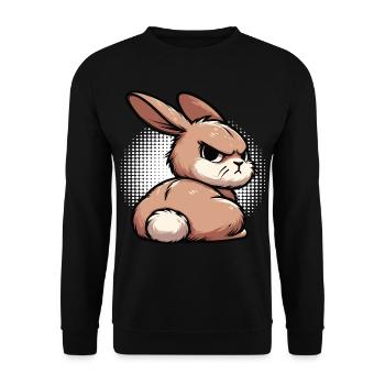 Lapin Lapin Lapin Longues Oreilles Thumper Ram - Sweat-shirt Unisexe - noir - Devant - Alina (178cm) & Michal (187cm)