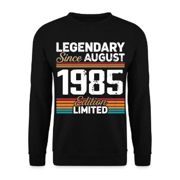 Legendary Since August 1985 Vintage Retro - Unisex Sweatshirt - black - Front - Alina (178cm) & Michal (187cm)