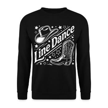 Graphique western de danse en ligne - Sweat-shirt Unisexe - noir - Devant - Alina (178cm) & Michal (187cm)