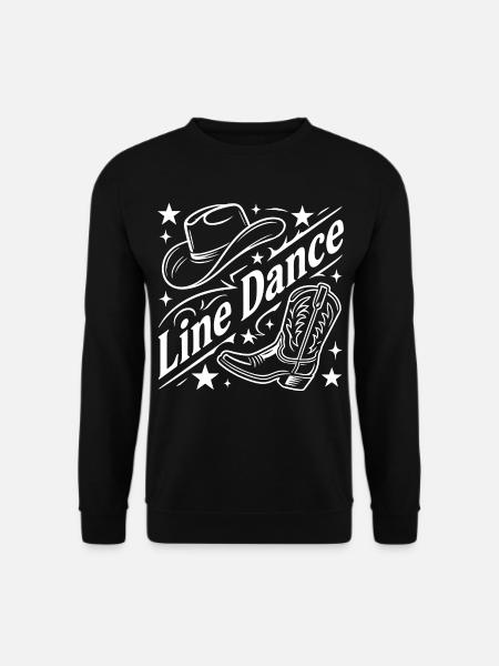 Line Dance Cowboy Flair - Unisex Sweatshirt - black