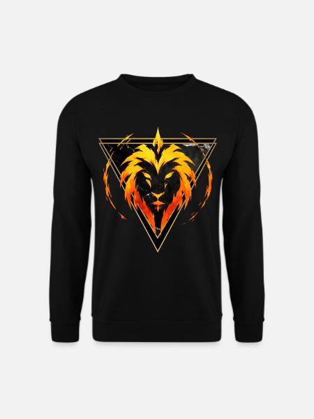 Leo Fire Sign - Zodiac by Kék-Ina - Unisex Sweatshirt - black