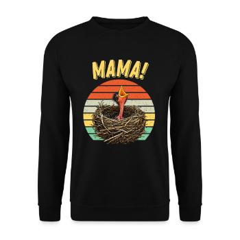 Maman Bébé Oiseau Affamé - Sweat-shirt Unisexe - noir - Devant - Alina (178cm) & Michal (187cm)