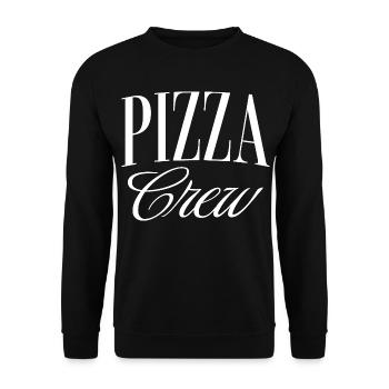 Pizza Crew - Unisex Pullover - Schwarz - Vorne - Alina (178cm) & Michal (187cm)