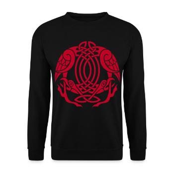 Aigles celtes (rouge) - Sweat-shirt Unisexe - noir - Devant - Alina (178cm) & Michal (187cm)
