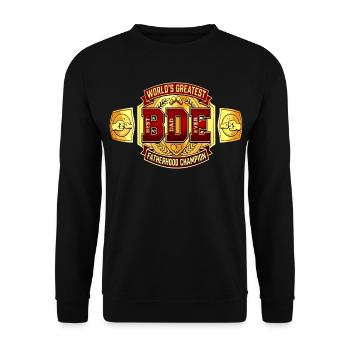Best Dad Ever - Titelkampf Gürtel - Unisex Pullover - Schwarz - Vorne - Alina (178cm) & Michal (187cm)
