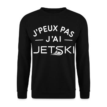 Jet Ski Humour Cadeau Glisse Nautique - Sweat-shirt Unisexe - noir - Devant - Alina (178cm) & Michal (187cm)