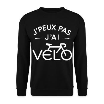 Vélo Humour Cadeau Passionné de Cyclisme - Sweat-shirt Unisexe - noir - Devant - Alina (178cm) & Michal (187cm)