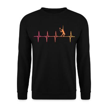 Tennis Sunset Heartbeat Tennis Player - Unisex Sweatshirt - black - Front - Alina (178cm) & Michal (187cm)